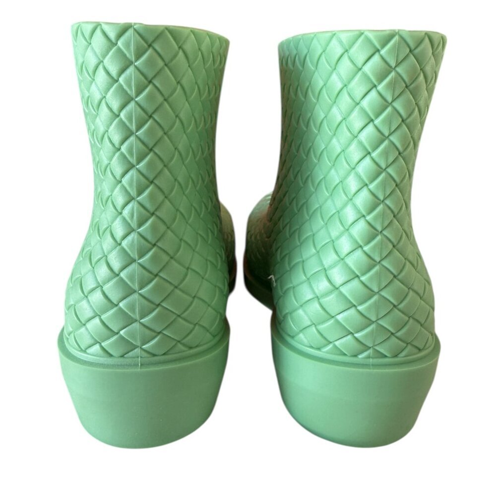 Bottega Veneta 764422 Pistachio Green Women's Rubber Fireman‎ Boots, 38 - Picture 2 of 13